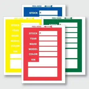 Window Stock Stickers - Standard Size