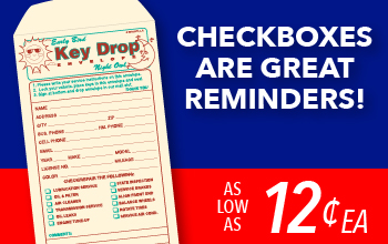 Early Bird Envelopes - Checkboxes are great reminders!